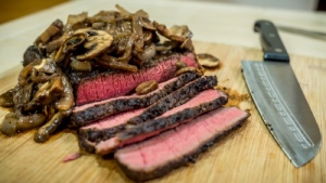 SmokingPit.com - Alder Smoked Sous Vide London Broil - The Money Shot!