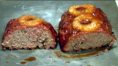 SmokingPit.com - Mesquite Smoked Hawaiian Meatloaf  - Smoked low and slow on a Traeger Texas smoker grill. Sausage ground beef Pinaeapple -   wood fire cooked foods! Tacoma WA Washington 